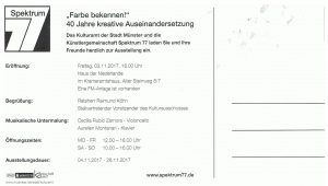 Flyer Spektrum Krameramtshaus 2017 