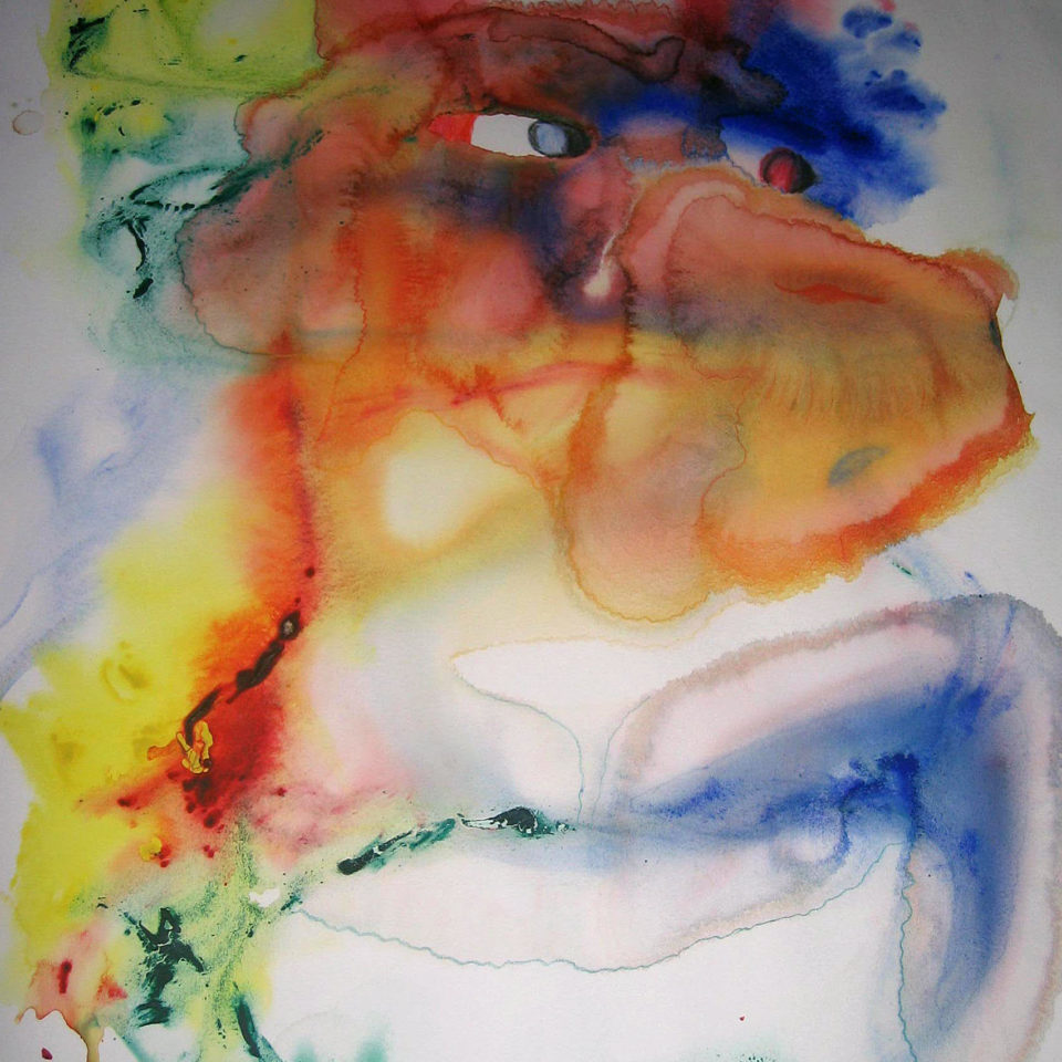 Höllenhund, Monotypie, Acryl