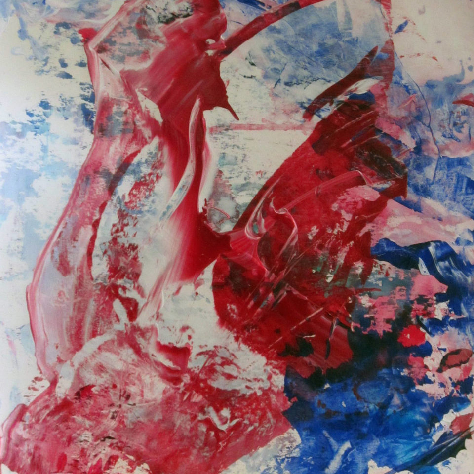 Rot, Weiß, Blau 2, Acryl, 40 x 30 cm