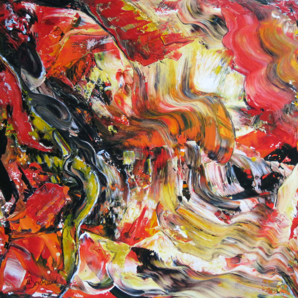 Wellig, Acryl, 100 x 100 cm